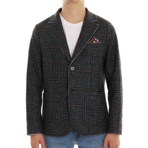 GIACCA CHECKED BLU